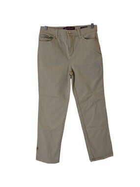 Gloria Vanderbilt Amanda Petite 8P Beige Stretch Jeans 5 pocket #I-11